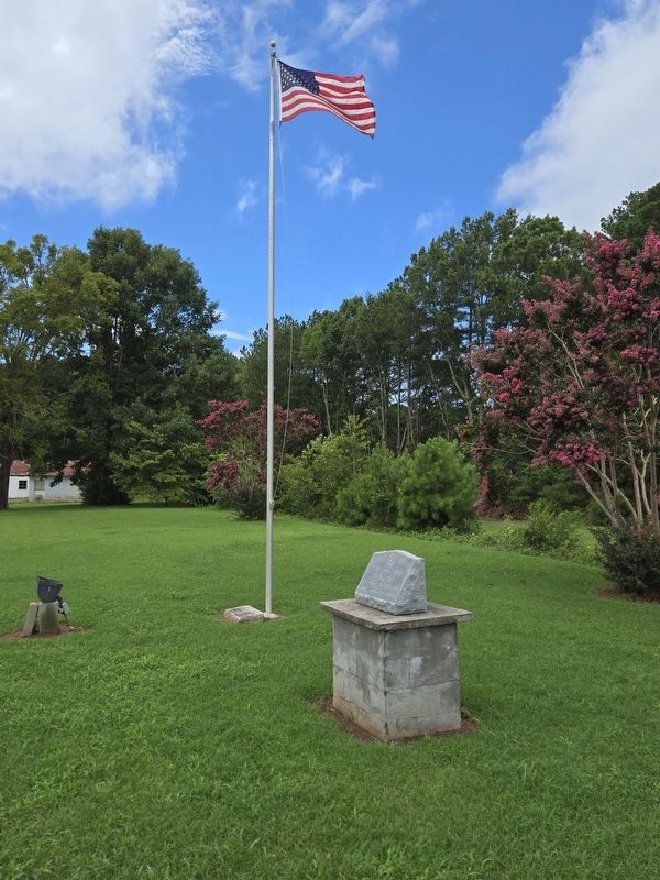 Veterans Memorial next City of Macon flagpole. Click for full size. Veterans Memorial next City of Macon flagpole image. Click for full size.