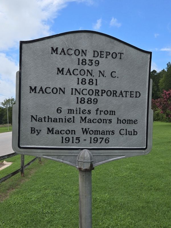 Macon Depot 1839 Marker. Click for full size. Macon Depot 1839 Marker image. Click for full size.
