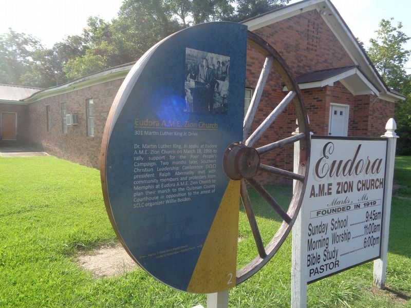 Eudora A.M.E. Zion Church Marker image. Click for full size.