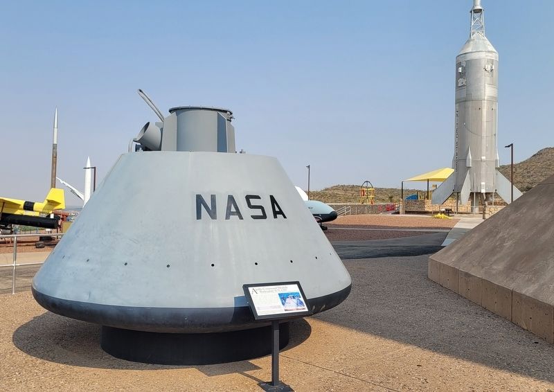 The Apollo Command Module Boilerplate S/N 1207 and Marker. Click for full size. The Apollo Command Module Boilerplate S/N 1207 and Marker image. Click for full size.