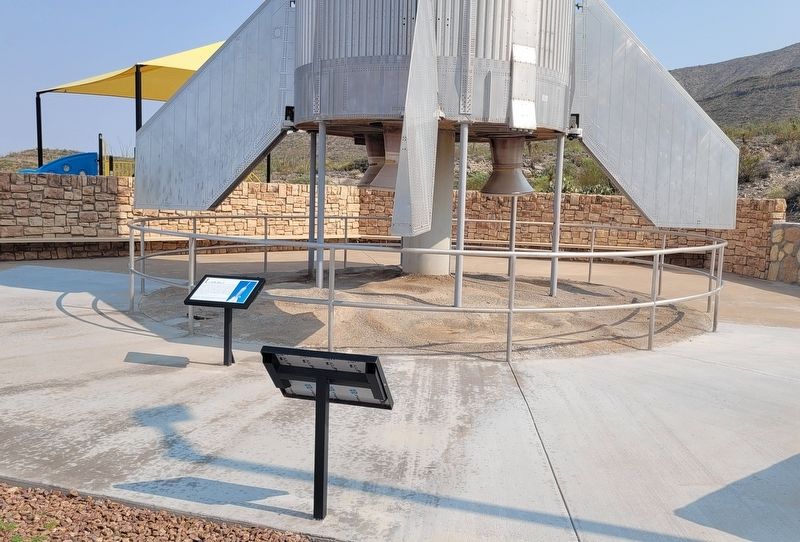 The base of the Little Joe 2 rocket and Marker. Click for full size. The base of the Little Joe 2 rocket and Marker image. Click for full size.