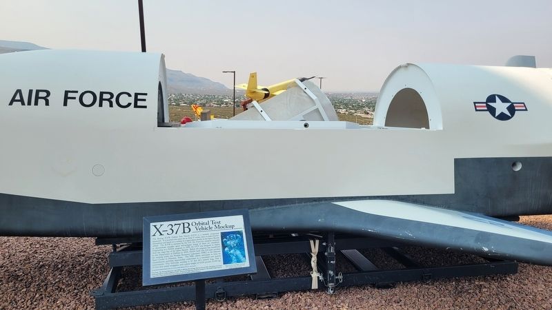 X-37B Orbital Test Vehicle Mockup and Marker. Click for full size. X-37B Orbital Test Vehicle Mockup and Marker image. Click for full size.