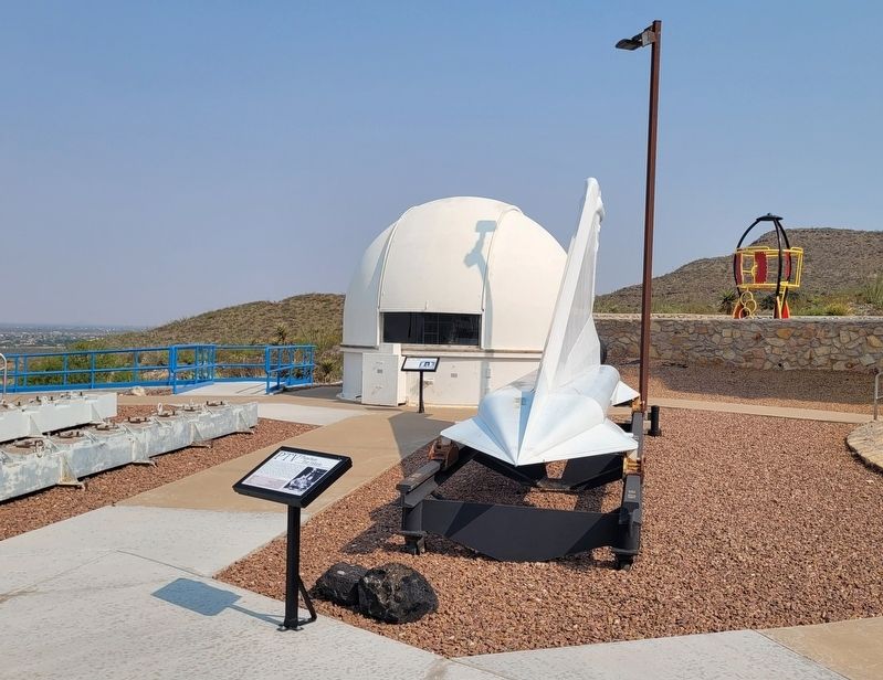 The view of the PTV Parachute Test Vehicle and Marker along the outside static display area. Click for full size. The view of the PTV Parachute Test Vehicle and Marker along the outside static display area image. Click for full size.