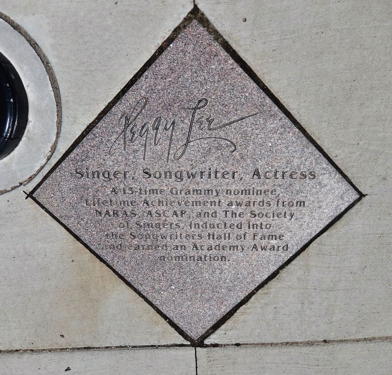 Peggy Lee Marker. Click for full size. Peggy Lee Marker image. Click for full size.