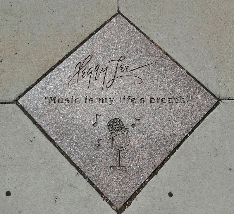 Alternate Peggy Lee Marker. Click for full size. Alternate Peggy Lee Marker image. Click for full size.