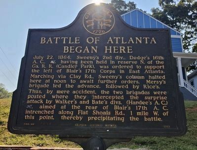 Battle of Atlanta Began Here Marker image. Click for full size.