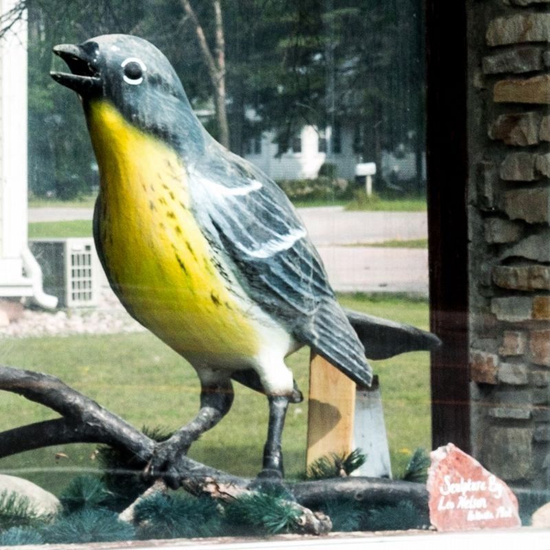 Kirktland�s Warbler Sculpture image. Click for full size.
