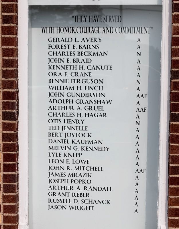 Oscoda County Honor Roll. Click for full size. Oscoda County Honor Roll image. Click for full size.
