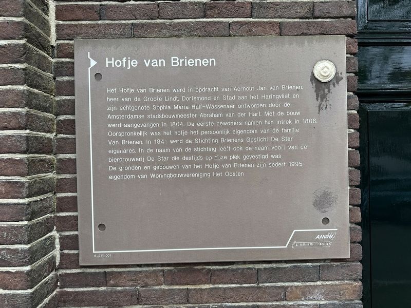 Hofje van Brienen Marker image. Click for full size.