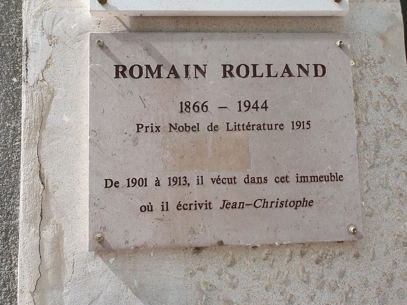 Romain Rolland Marker. Click for full size. Romain Rolland Marker image. Click for full size.