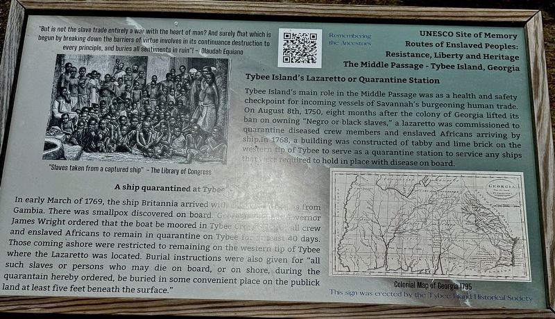 Tybee Island�s Lazaretto or Quarantine Station Marker image. Click for full size.