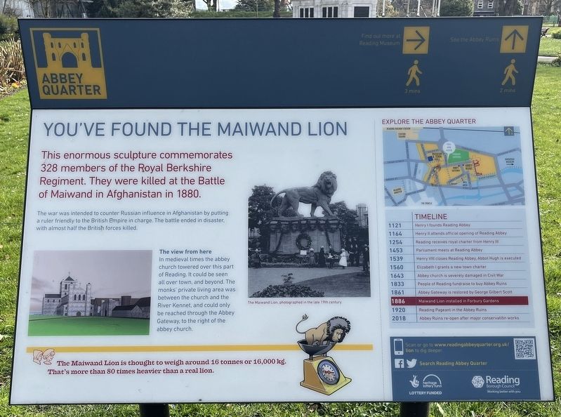 You've Found the Maiwand Lion Marker image. Click for full size.
