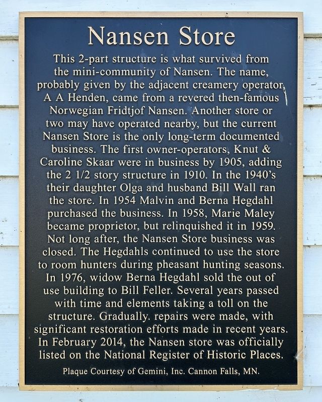 Nansen Store Marker image. Click for full size.