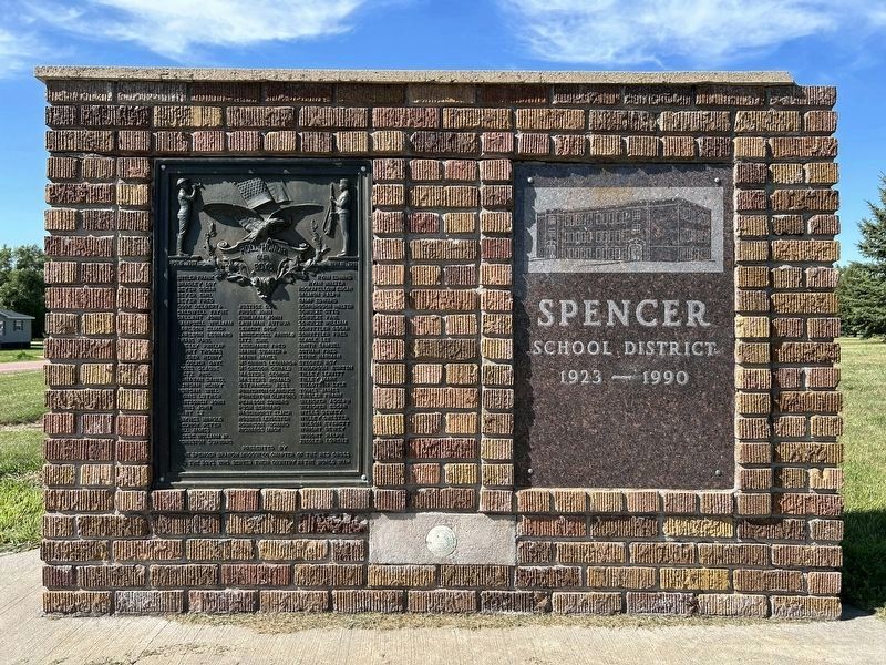 Roll of Honor & Spencer School District Markers. Click for full size. Roll of Honor & Spencer School District Markers image. Click for full size.
