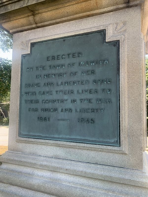 Ipswich Civil War Memorial Marker image. Click for full size.