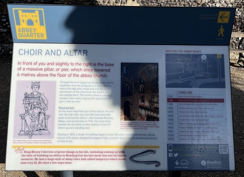 Choir and Altar Marker. Click for full size. Choir and Altar Marker image. Click for full size.