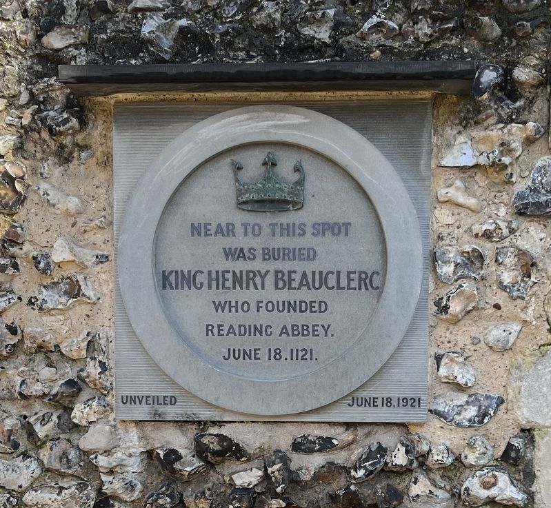 Burial marker of Henry I, Abbey Ruins. Click for full size. Burial marker of Henry I, Abbey Ruins image. Click for full size.