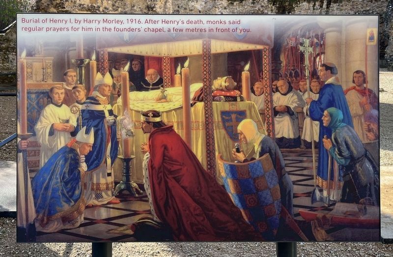 Burial of Henry I, by Harry Morley, 1916. Click for full size. Burial of Henry I, by Harry Morley, 1916 image. Click for full size.