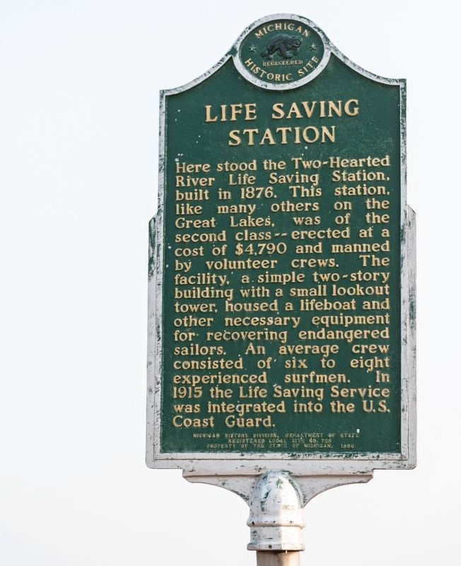 Life Saving Station Marker, Side One. Click for full size. Life Saving Station Marker, Side One image. Click for full size.