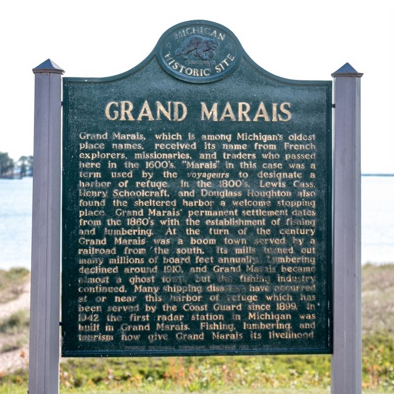 Grand Marais Marker. Click for full size. Grand Marais Marker image. Click for full size.