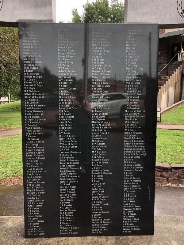 Johnson County Honor Roll (Burns-Dell) image. Click for full size.