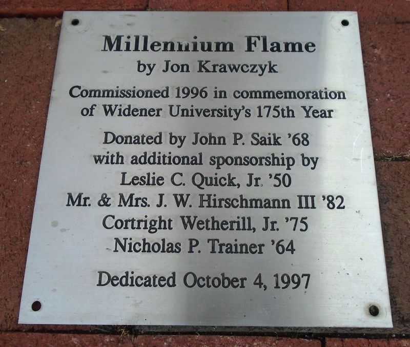 Millennium Flame Marker. Click for full size. Millennium Flame Marker image. Click for full size.