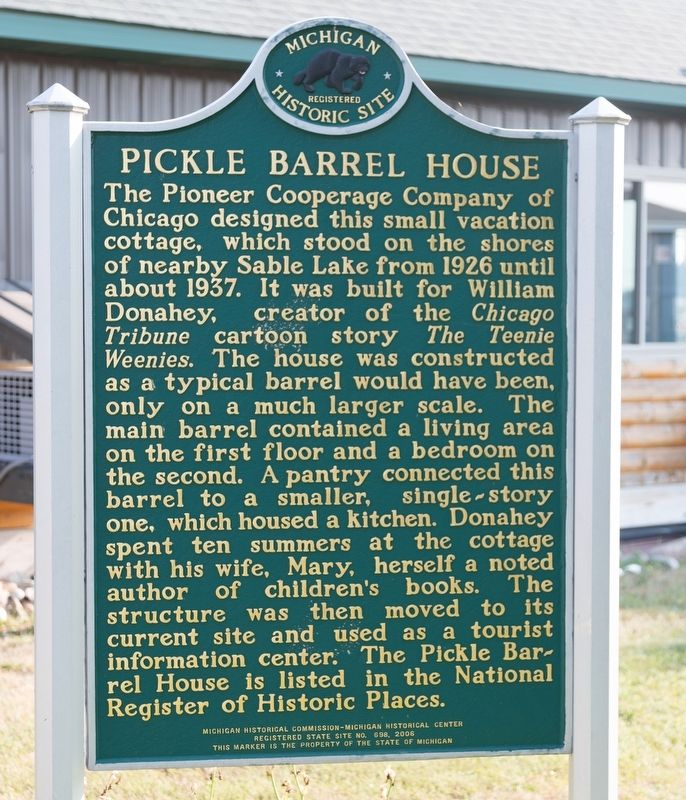 Pickle Barrel House side of marker. Click for full size. Pickle Barrel House side of marker image. Click for full size.