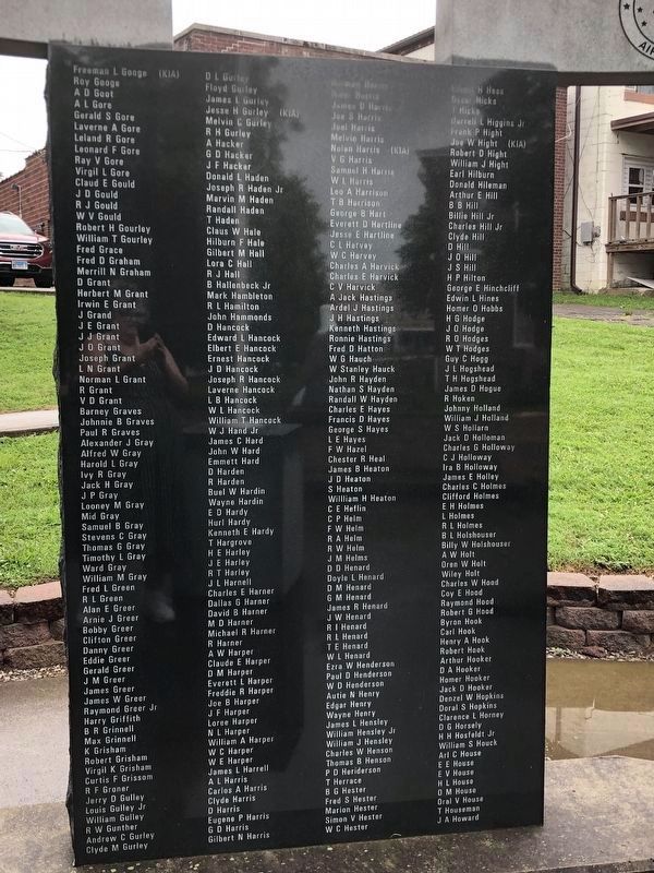 Johnson County Honor Roll (Googe-Howard) image. Click for full size.