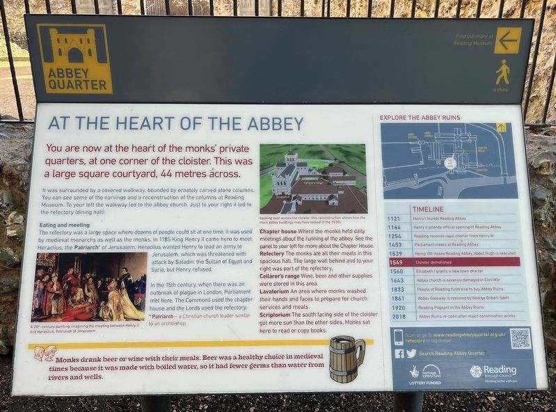 At the Heart of the Abbey Marker. Click for full size. At the Heart of the Abbey Marker image. Click for full size.
