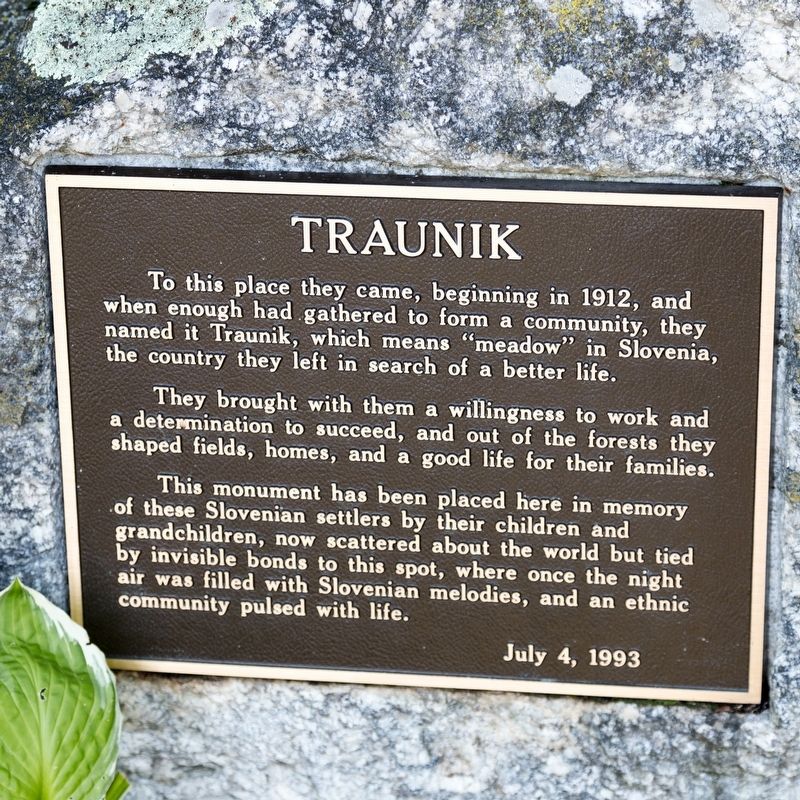 Traunik Marker. Click for full size. Traunik Marker image. Click for full size.