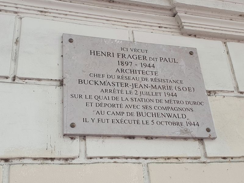 Henri Frager Marker. Click for full size. Henri Frager Marker image. Click for full size.