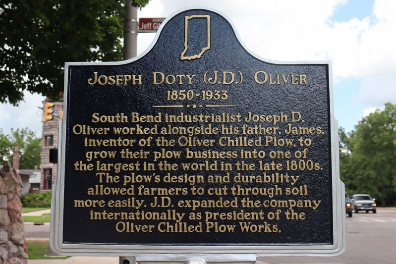 Joseph Doty (J.D.) Oliver side of the marker. Click for full size. Joseph Doty (J.D.) Oliver side of the marker image. Click for full size.