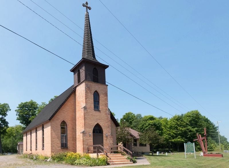 Emanuel Lutheran Church and Marker. Click for full size. Emanuel Lutheran Church and Marker image. Click for full size.
