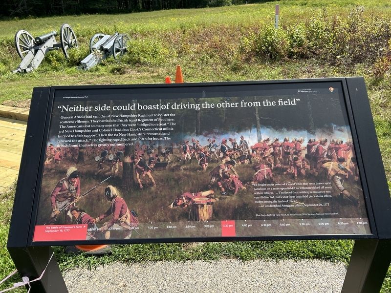 “Neither side could boast of driving the other from the field” Marker. Click for full size. “Neither side could boast of driving the other from the field” Marker image. Click for full size.