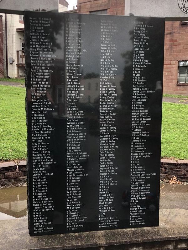 Johnson County Honor Roll (Howard-Lewis) image. Click for full size.