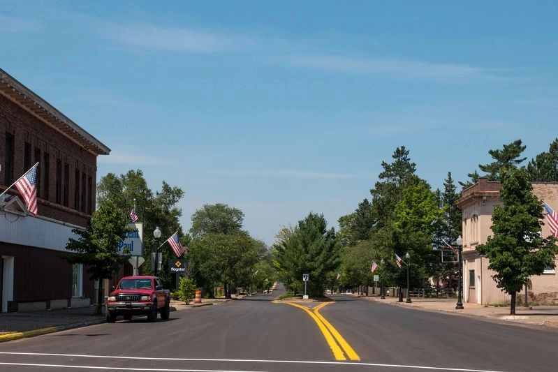 Pine Street Looking North, Gwinn, Michigan image. Click for full size.