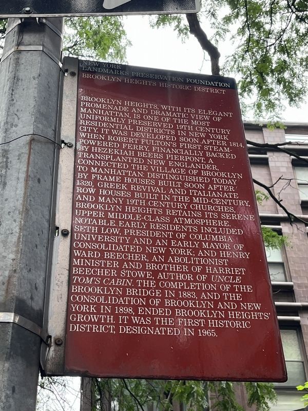 Brooklyn Heights Historic District Marker image. Click for full size.