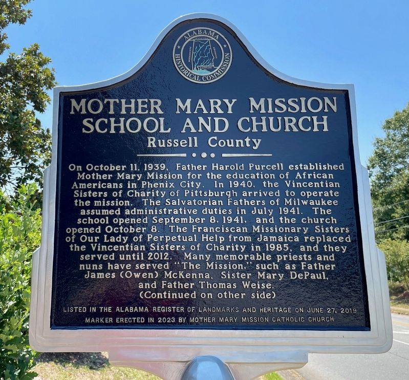 Mother Mary Mission School and Church Marker image. Click for full size.