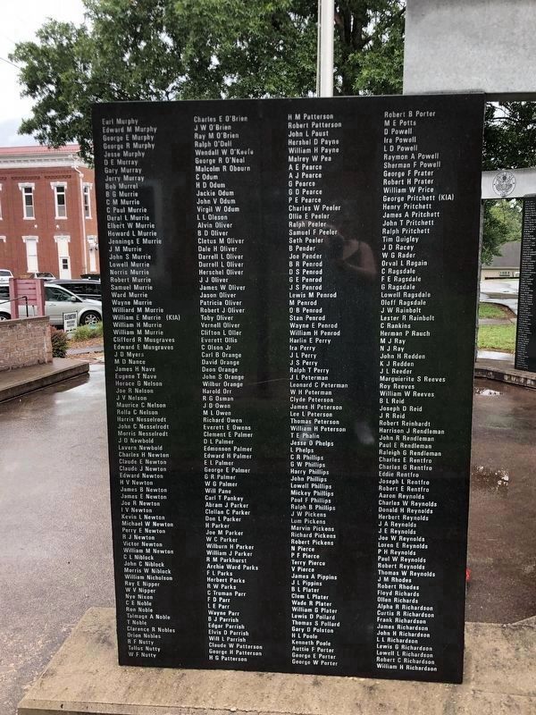 Johnson County Honor Roll (Murphy-Richardson) image. Click for full size.