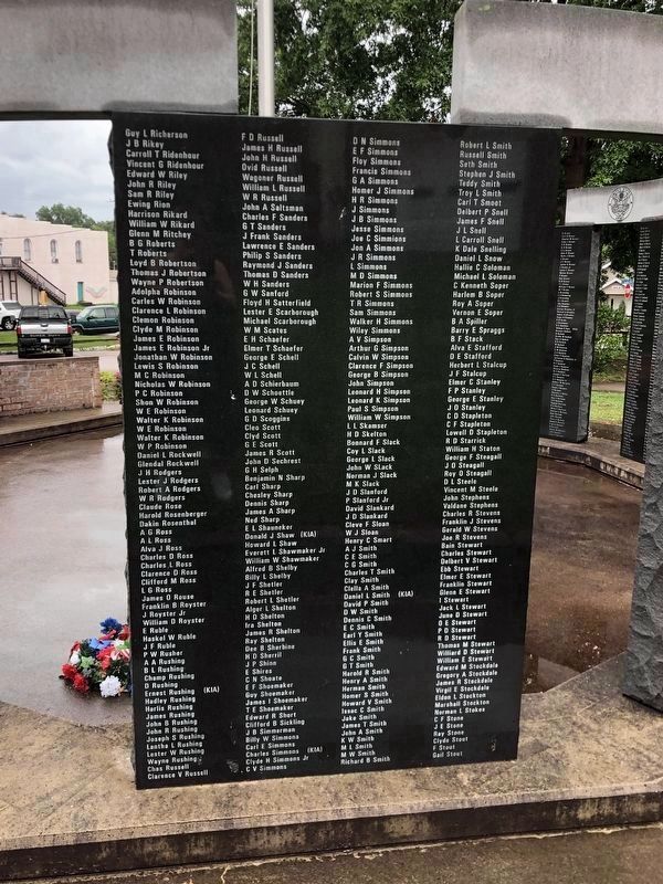Johnson County Honor Roll (Richardson-Stout) image. Click for full size.