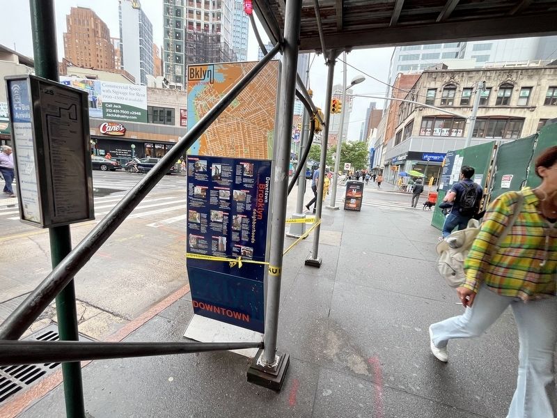 Fulton Street / Downtown Brooklyn Marker. Click for full size. Fulton Street / Downtown Brooklyn Marker image. Click for full size.