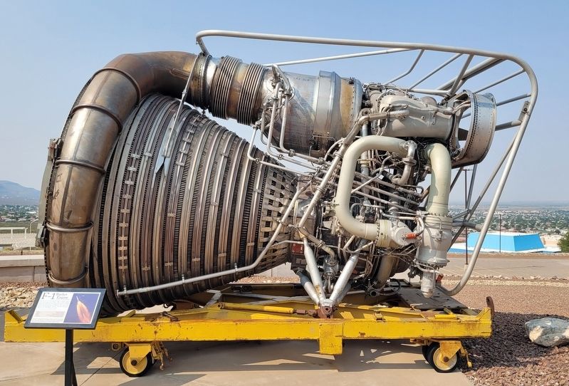 F-1 Rocket Engine and Marker. Click for full size. F-1 Rocket Engine and Marker image. Click for full size.
