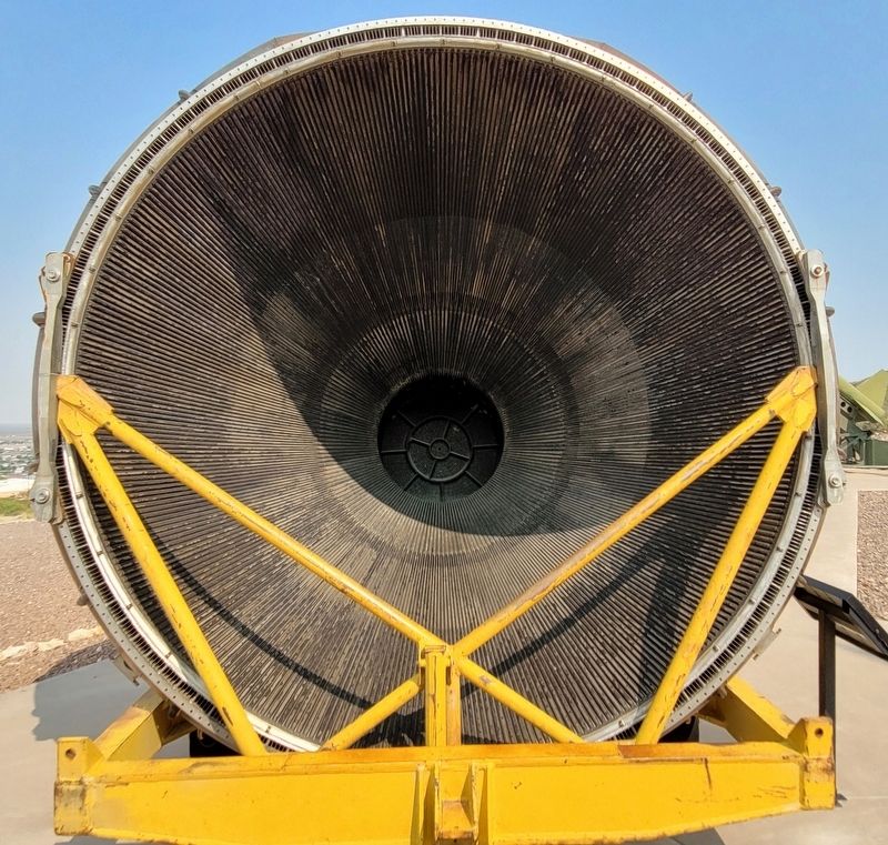 The exhaust side of the F-1 Rocket Engine. Click for full size. The exhaust side of the F-1 Rocket Engine image. Click for full size.