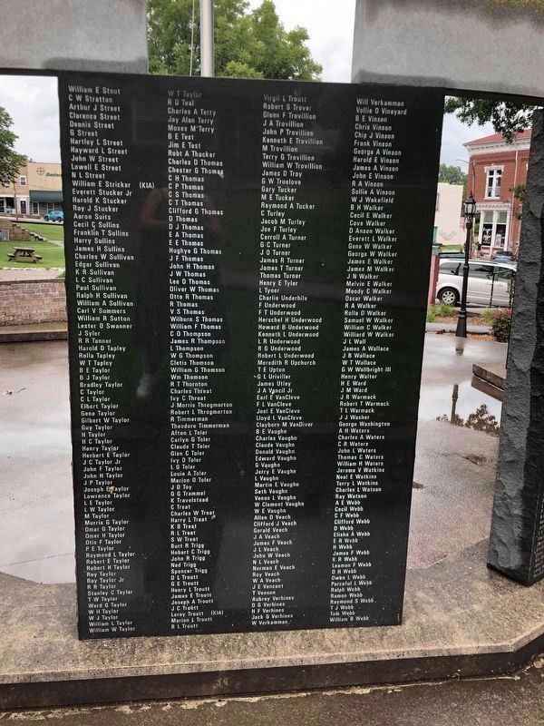 Johnson County Honor Roll (Stout-Webb) image. Click for full size.