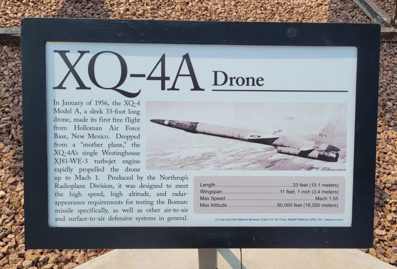 XQ-4A Drone Marker. Click for full size. XQ-4A Drone Marker image. Click for full size.