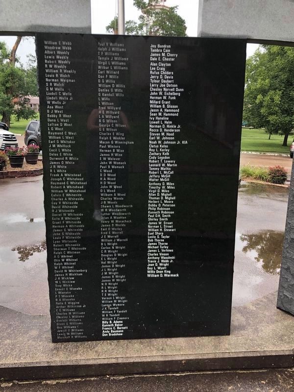 Johnson County Honor Roll (Webb-) image. Click for full size.