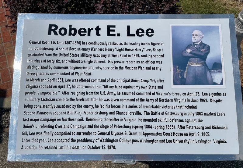 Robert E. Lee Marker image. Click for full size.