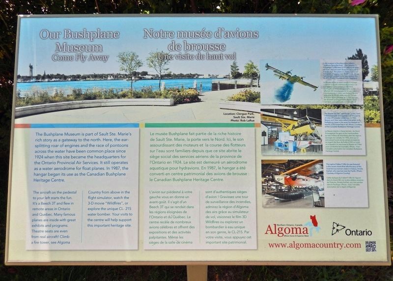 Our Bushplane Museum / Notre musée d'avions de brousse Marker. Click for full size. Our Bushplane Museum / Notre musée d'avions de brousse Marker image. Click for full size.