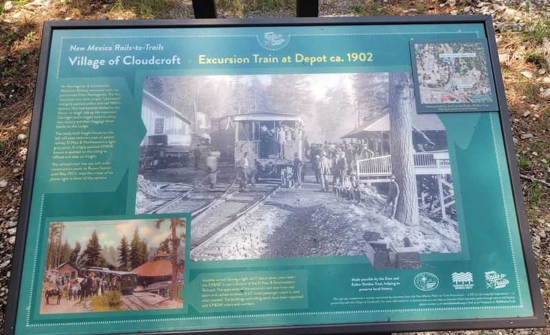 Excursion Train at Depot ca. 1902 Marker image. Click for full size.