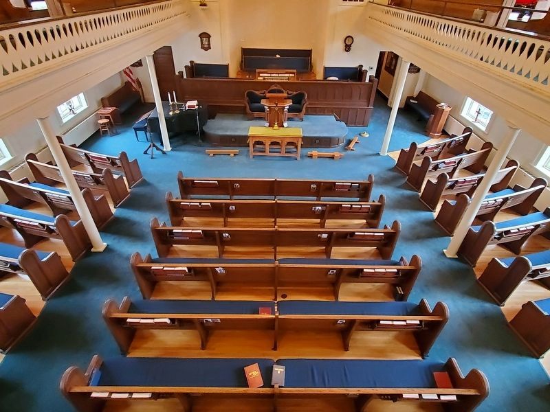 Hopewell Presbyterian Church nave and chancel area from the balcony image. Click for full size.